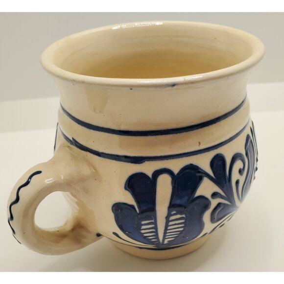 Corund Romanian Pottery Vintage Korund Cup Planter Hand Painted Folk Art Romania - Picture 6 of 8